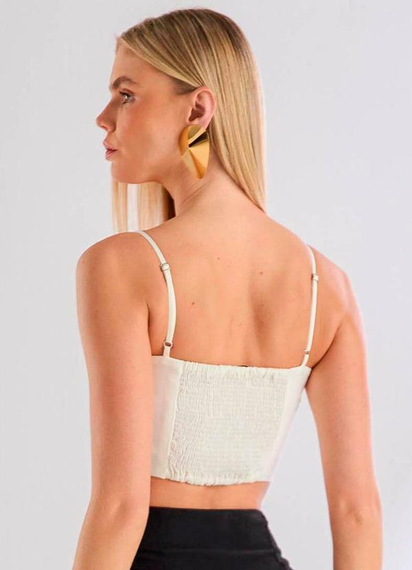 Carlota Costa - Top Flores Branco 2