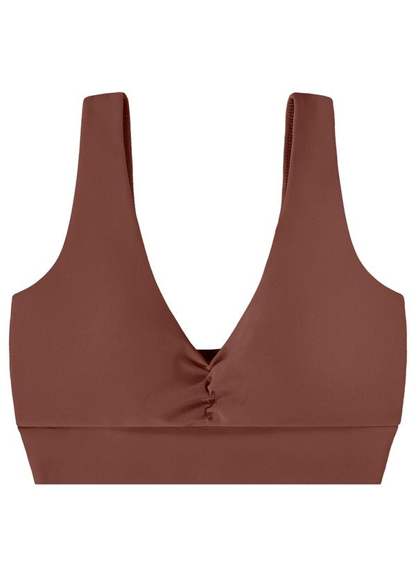 Enfim - Top Franzido Co2 Control Active Marrom