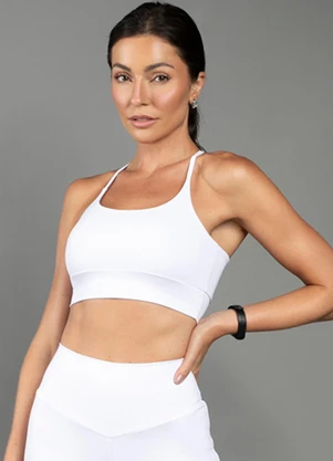 Everfit - Top Iris Transpassado Branco - EVERFIT