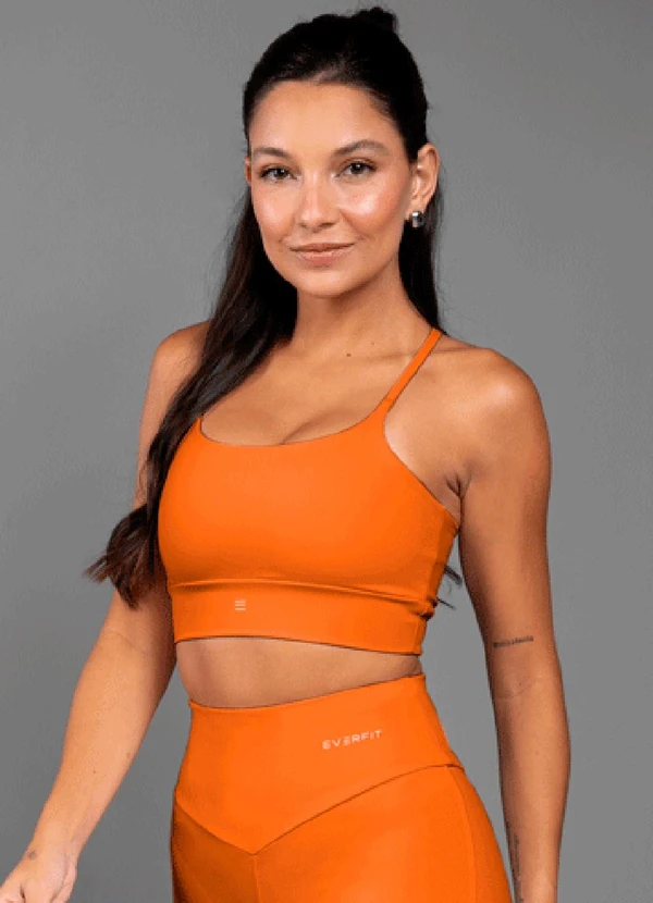 Everfit - Top Iris Transpassado Laranja