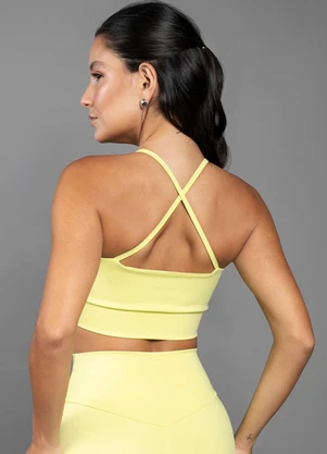 Everfit - Top Iris Transpassado Amarelo - EVERFIT