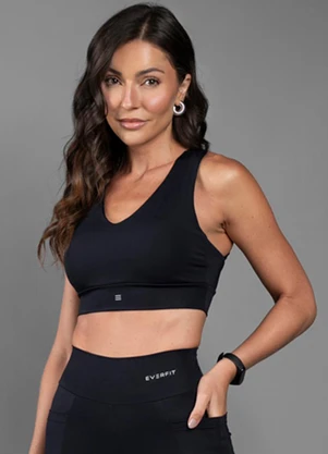 Everfit - Top Jasmin Preto - EVERFIT