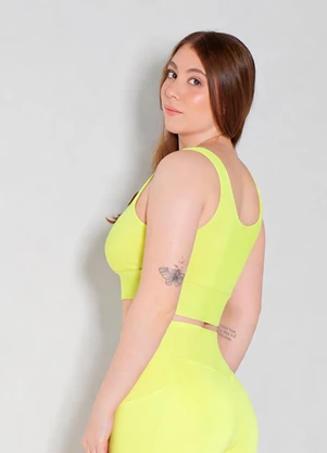 Hay Fit - Top Joice Amarelo Flauta - HAY FIT