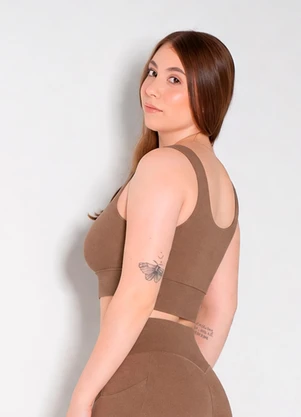 Hay Fit - Top Joice Marrom Avelã - HAY FIT