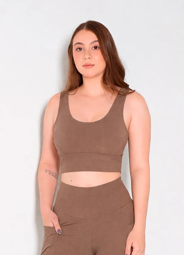 Hay Fit - Top Joice Marrom Avelã