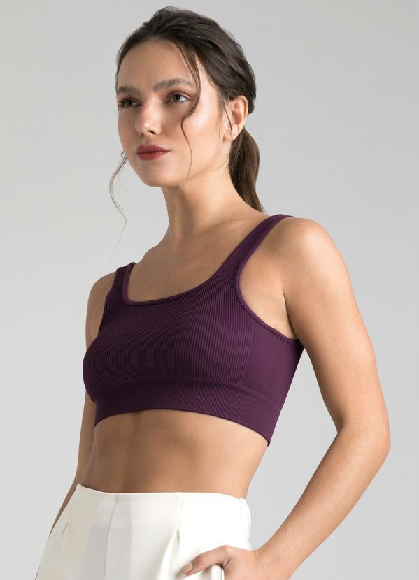 Enfim - Top Justo sem Costura Proteção Uv50+ Roxo
