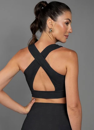 Everfit - Top Lettering Preto - EVERFIT