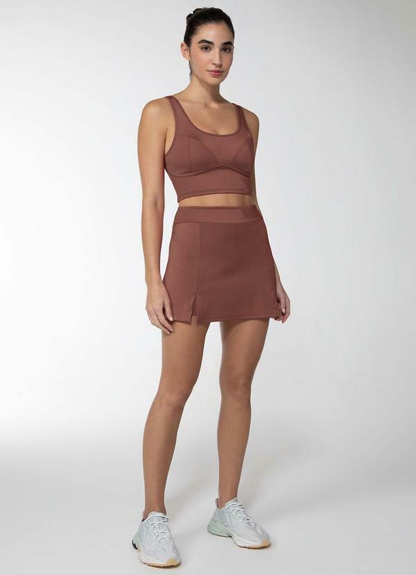 Enfim - Top Marrom Alongado Uv50+  Active 2