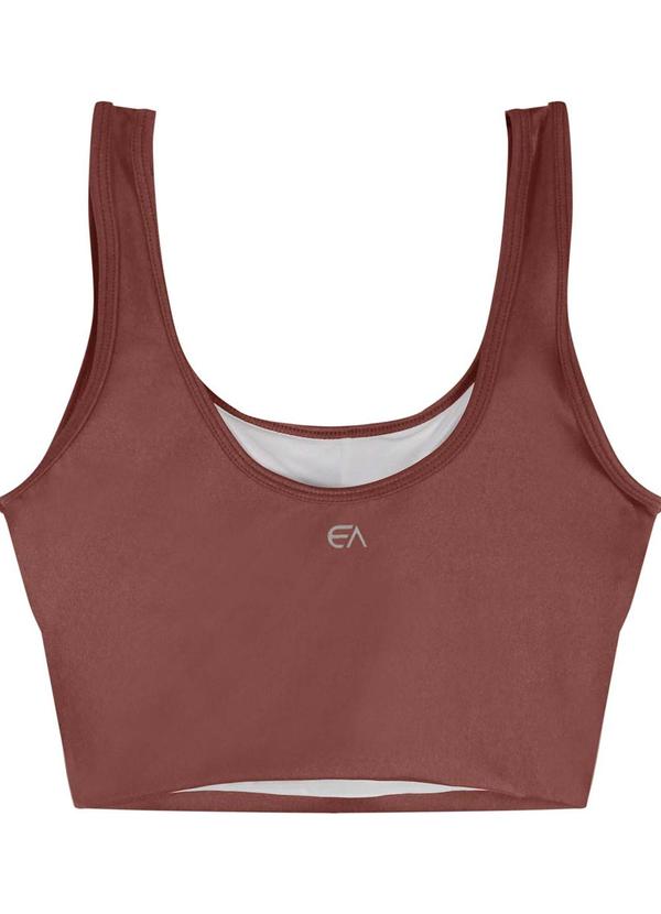 Enfim - Top Marrom Alongado Uv50+  Active 4