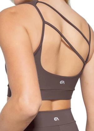 Enfim - Top Marrom Regata Strappy Dry - ENFIM