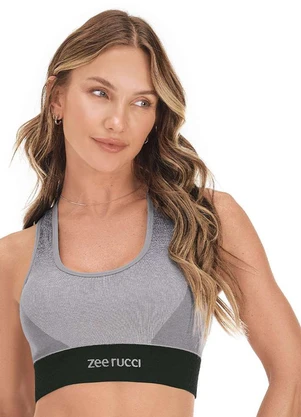 Zee Rucci - Top Mescla Jacquard Degradê Cinza - ZEE RUCCI