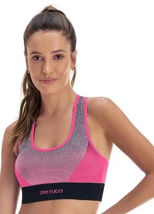 Zee Rucci - Top Mescla Jacquard Degradê Rosa - ZEE RUCCI