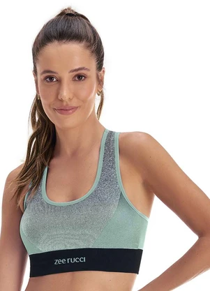 Zee Rucci - Top Mescla Jacquard Degradê Verde - ZEE RUCCI