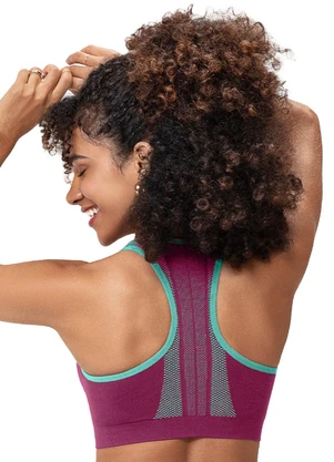 Zee Rucci - Top Nadador Dupla Face sem Costura Verde e Roxo - ZEE RUCCI