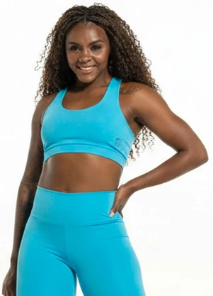 Cobertura - Top Nadador Feminino Azul - COBERTURA