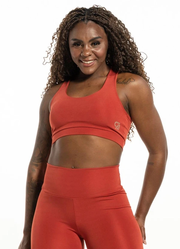 Cobertura - Top Nadador Feminino Terracota