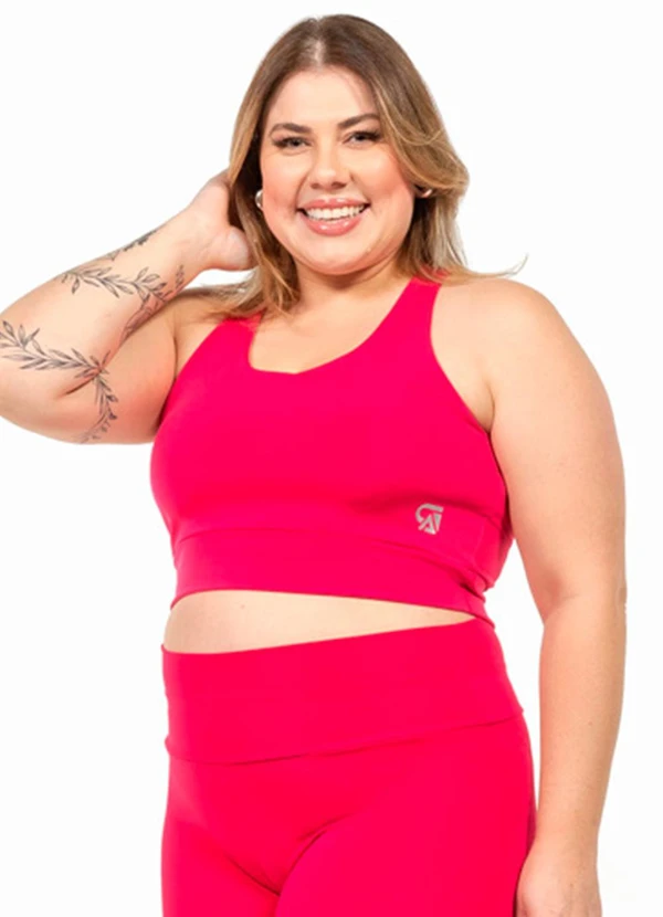 Cobertura - Top Nadador Leve Feminina Rosa