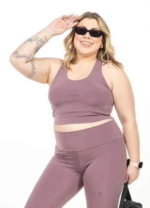 Cobertura - Top Nadador Plus Size Roxo - COBERTURA