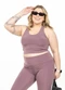 Cobertura - Top Nadador Plus Size Preto - variação: Roxo