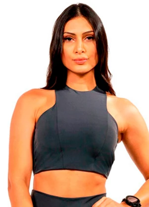 Cobertura - Top Nadador Power Feminino Cinza - COBERTURA
