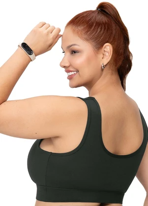 Zee Rucci - Top Plus Size Alças Largas Proteção Uv Preto - ZEE RUCCI