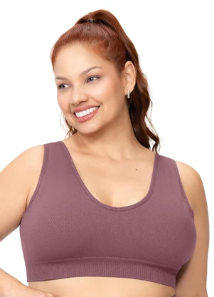 Zee Rucci - Top Plus Size Bojo Removível e Decote V Lilás - ZEE RUCCI