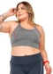 Cobertura - Top Power com Filet Feminina Azul - variação: Cinza