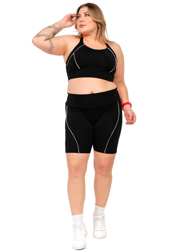 Cobertura - Top Power com Filet Feminina Preto 2