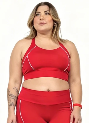 Cobertura - Top Power com Filet Feminina Vermelho - COBERTURA