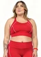 Cobertura - Top Power com Filet Feminina Azul - variação: Vermelho