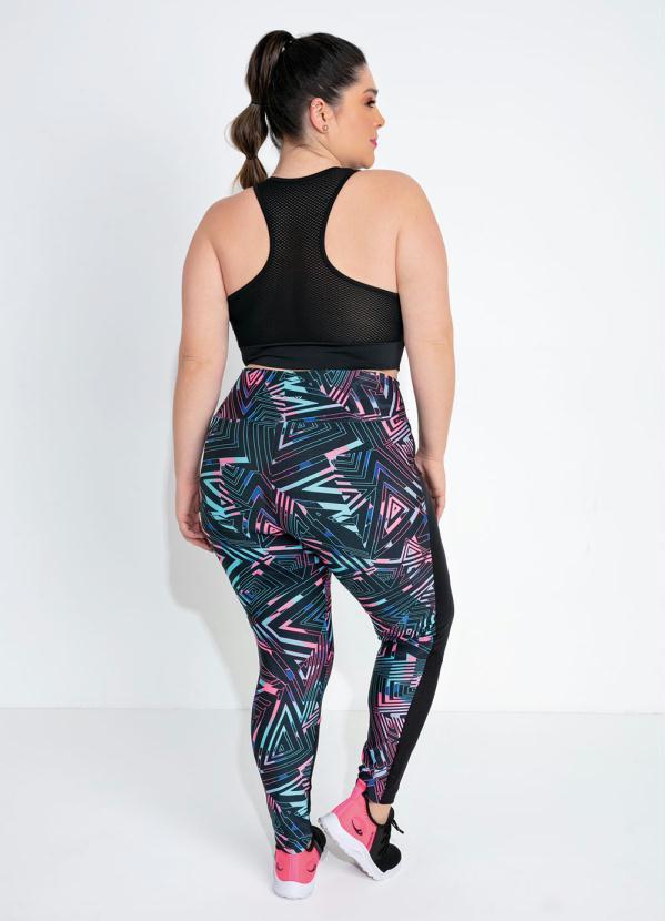 Sawary Fitness - Top Preto Geométrico com Torcido Sawary Fitness 4