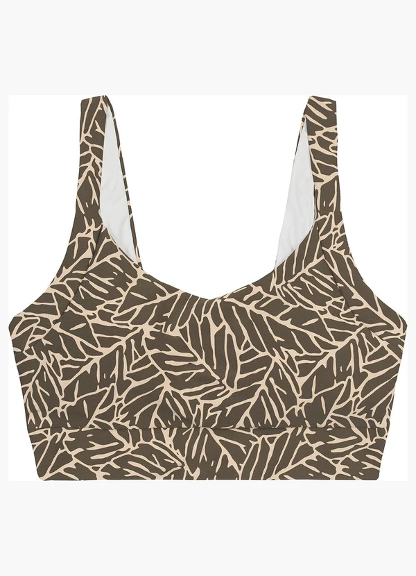 Enfim - Top Regata Abstrato Dry Active Taupe