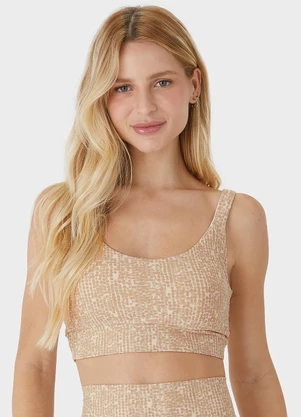 Enfim - Top Regata Geométrico Dry Active Areia - ENFIM