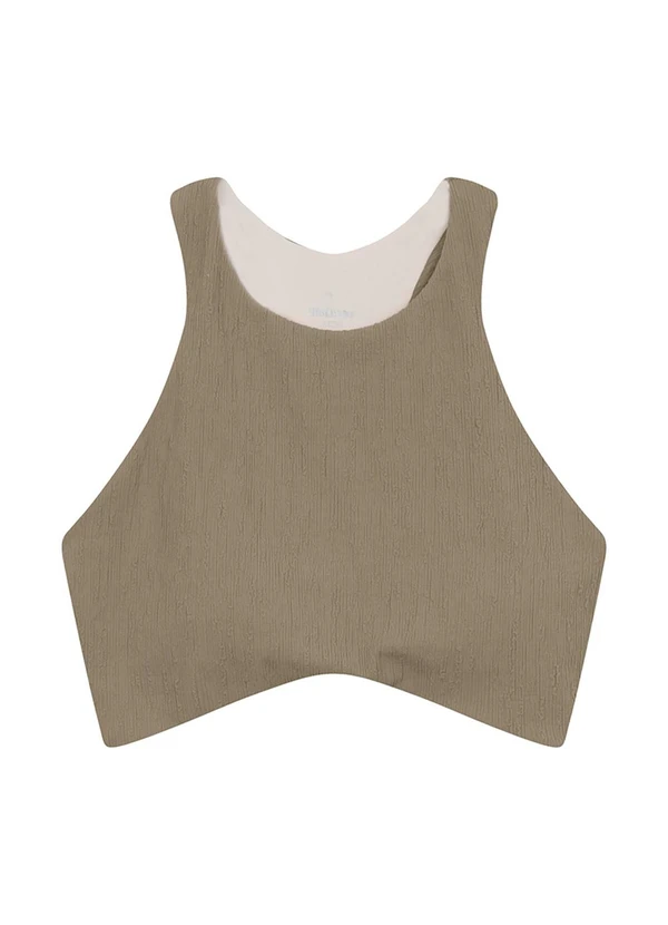 Malwee - Top Regata Halter Neck Feminino Active Taupe