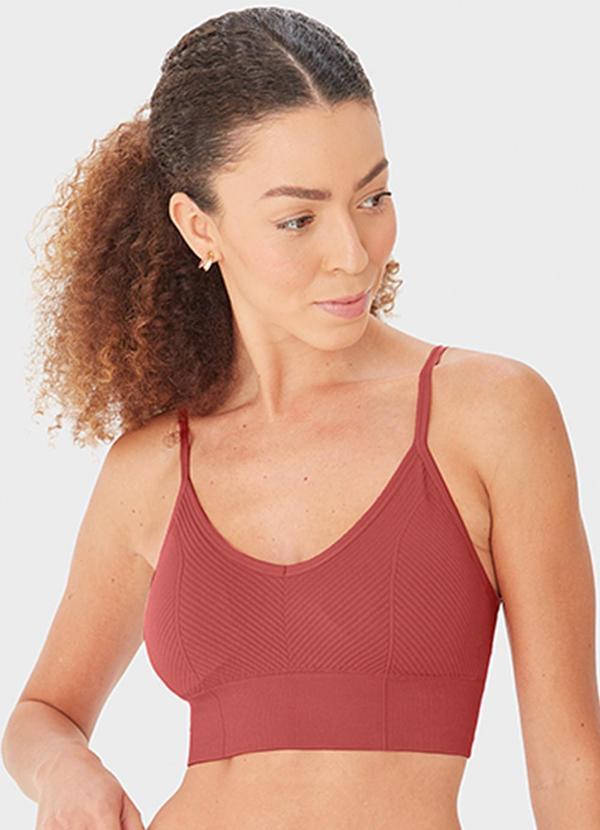 Enfim - Top Regata Seamless Active Laranja