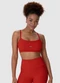 Malwee - Top Reto Strappy Canelado Active Marrom - variação: Vermelho