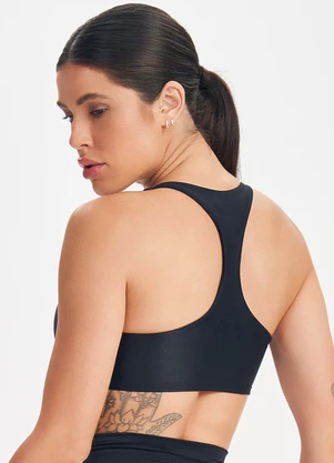 Outlet - Top Retro Glam Preto - OUTLET