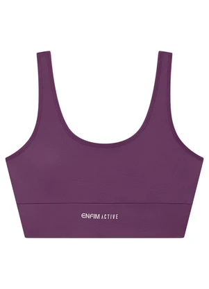 Enfim - Top Roxo Regata Malha Uv - ENFIM