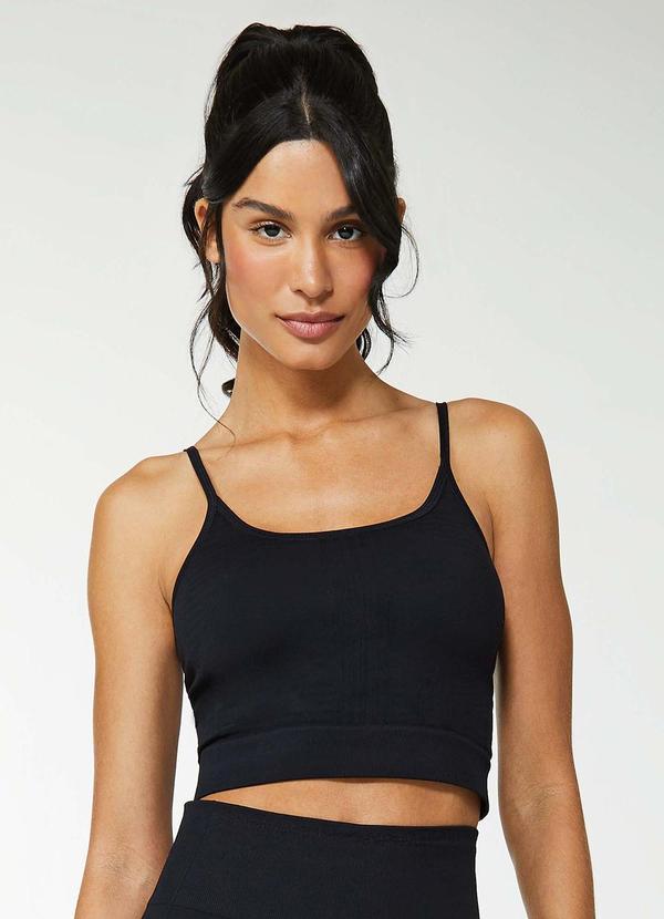 Enfim - Top Seamless Emana® Feminino Active Preto