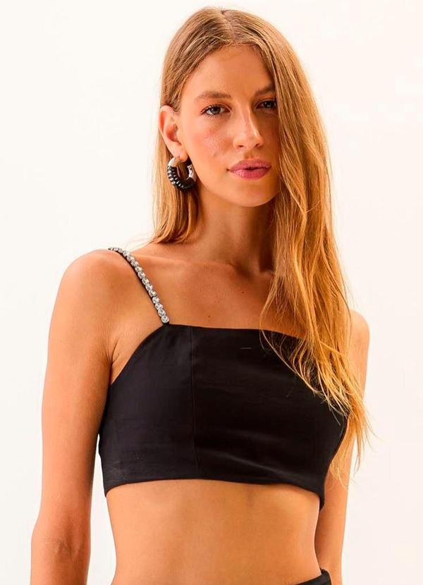 Carlota Costa - Top Strass Preto