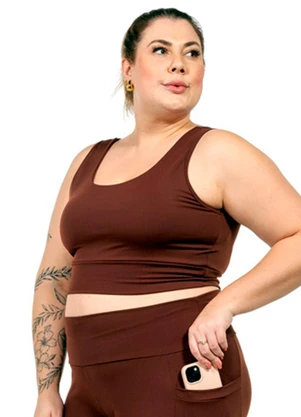 Cobertura - Top Suplex Feminino Marrom - COBERTURA