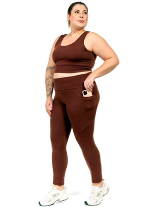 Cobertura - Top Suplex Feminino Marrom - COBERTURA