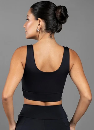 Everfit - Top Venus Recorte Princesa Preto - EVERFIT