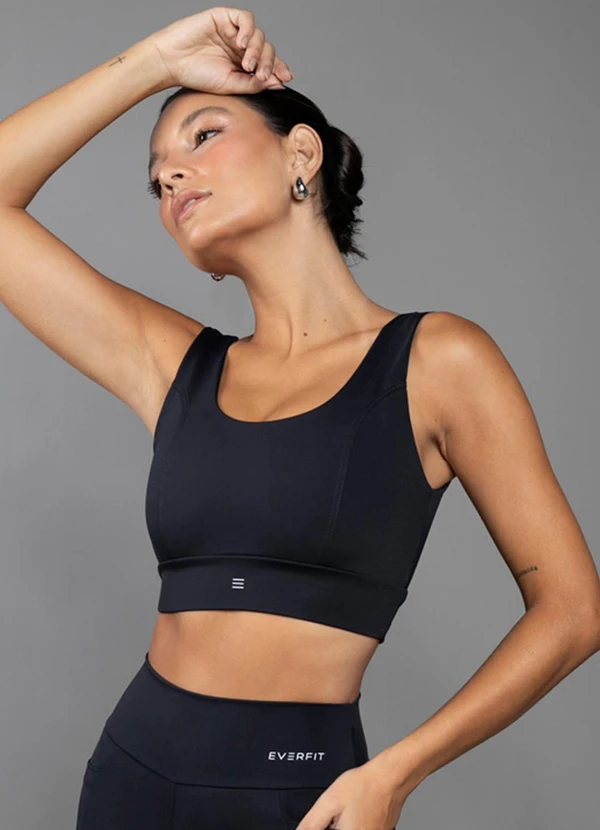 Everfit - Top Venus Recorte Princesa Preto 1