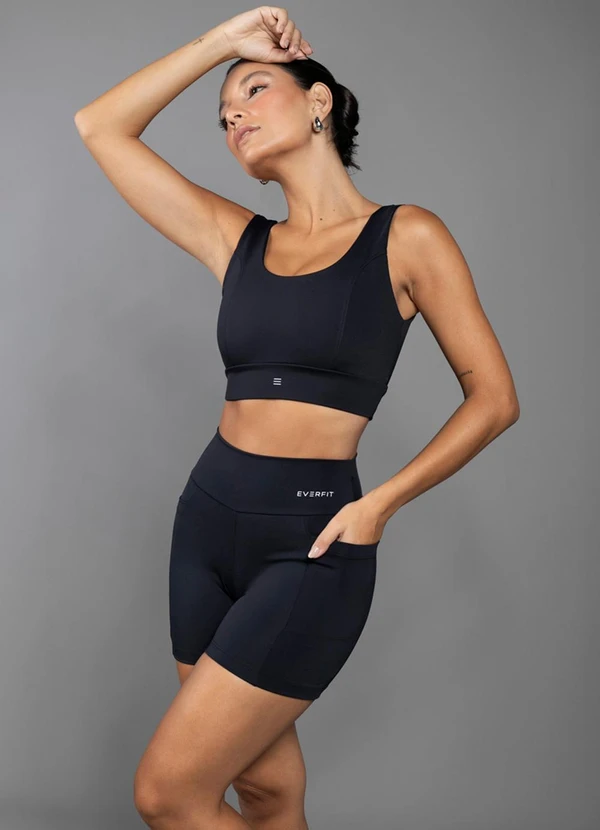 Everfit - Top Venus Recorte Princesa Preto 3