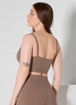 Hay Fit - Top Vicky Marrom Avelã - HAY FIT