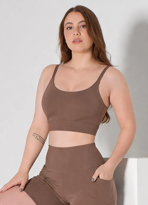 Hay Fit - Top Vicky Marrom Avelã