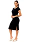 Cobertura - Vestido Midi Básico Manga Curta Preto - variação: Preto