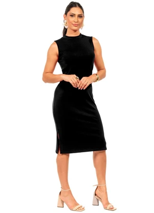 Cobertura - Vestido Regata Midi Básico  Preto - COBERTURA