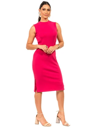 Cobertura - Vestido Regata Midi Básico Rosa  - COBERTURA